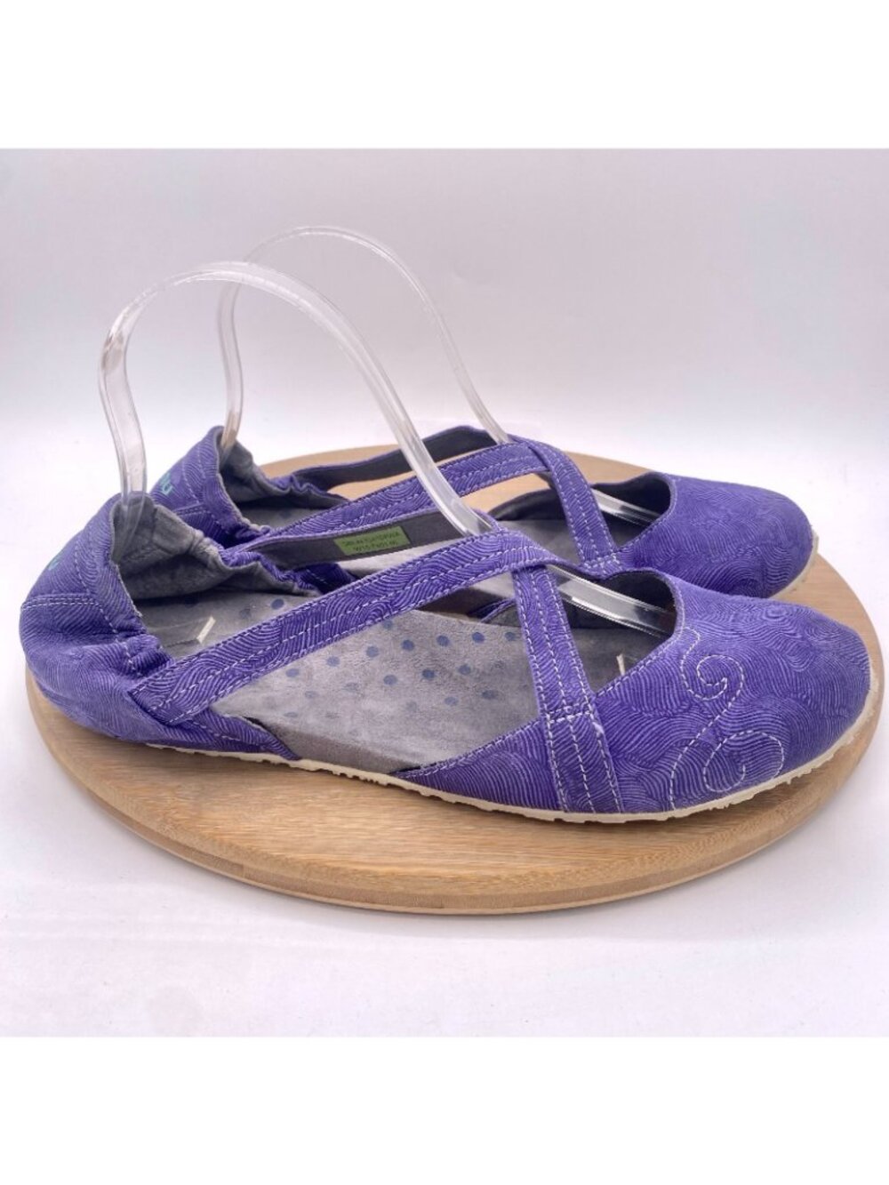 Ahnu Shoes Womens 10 Purple Nylon Mary Jane Sporty Ballet Flats Outdoor - Picture 7 of 11